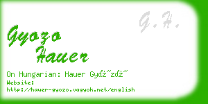 gyozo hauer business card